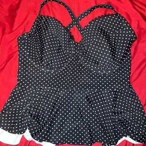 Poka Dot Wired Bathing Suit Top